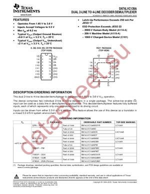 SN74LVC139AGQNR datasheet  